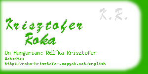 krisztofer roka business card